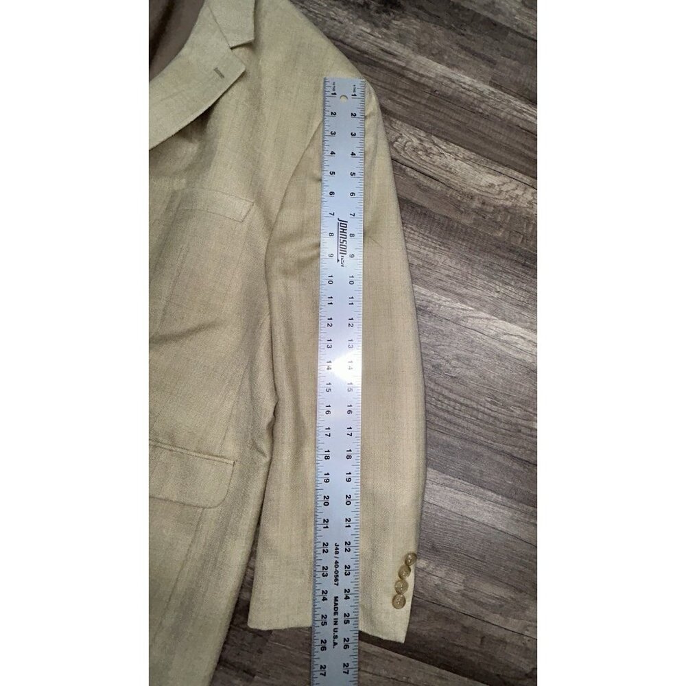 Lauren Ralph Lauren Men's Blazer 56R Beige Silk Wool Sport Coat Career Office - Picture 12 of 12